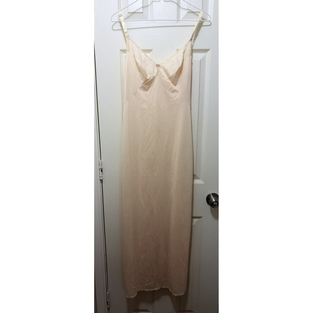 Olga Ivory Lace Babydoll Fairy Slip Coquette Dress Lingerie 34 Band Vintage